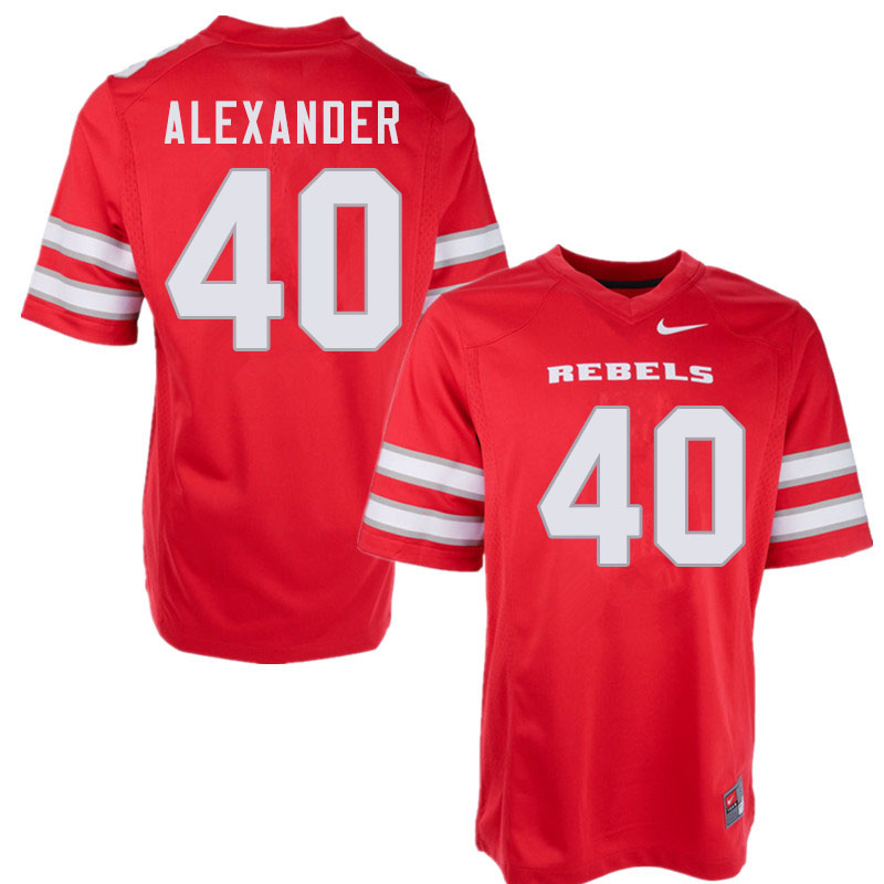 Men #40 JD Alexander UNLV Rebels College Football Jerseys Sale-Red